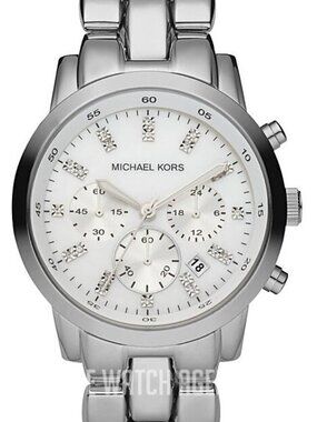 Michael Kors MK5414 Showstopper Chronograph silver watch, mother of pearl face